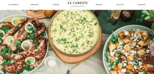 24 Carrots Catering Website Examples