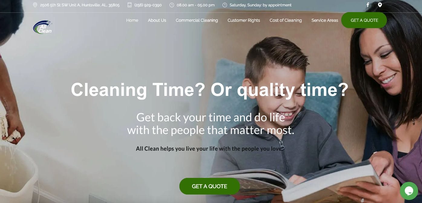 All Clean Cleaning Website Examples
