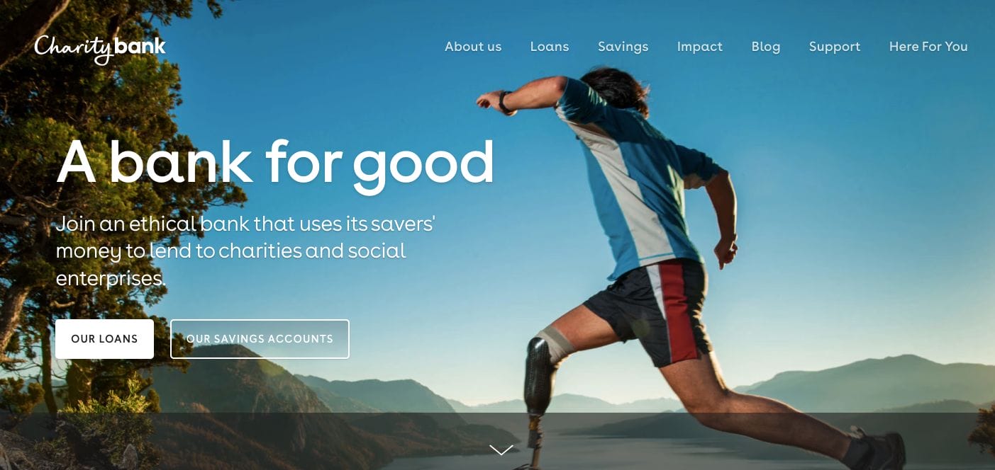 Charity Bank Financial Services Website Design Examples