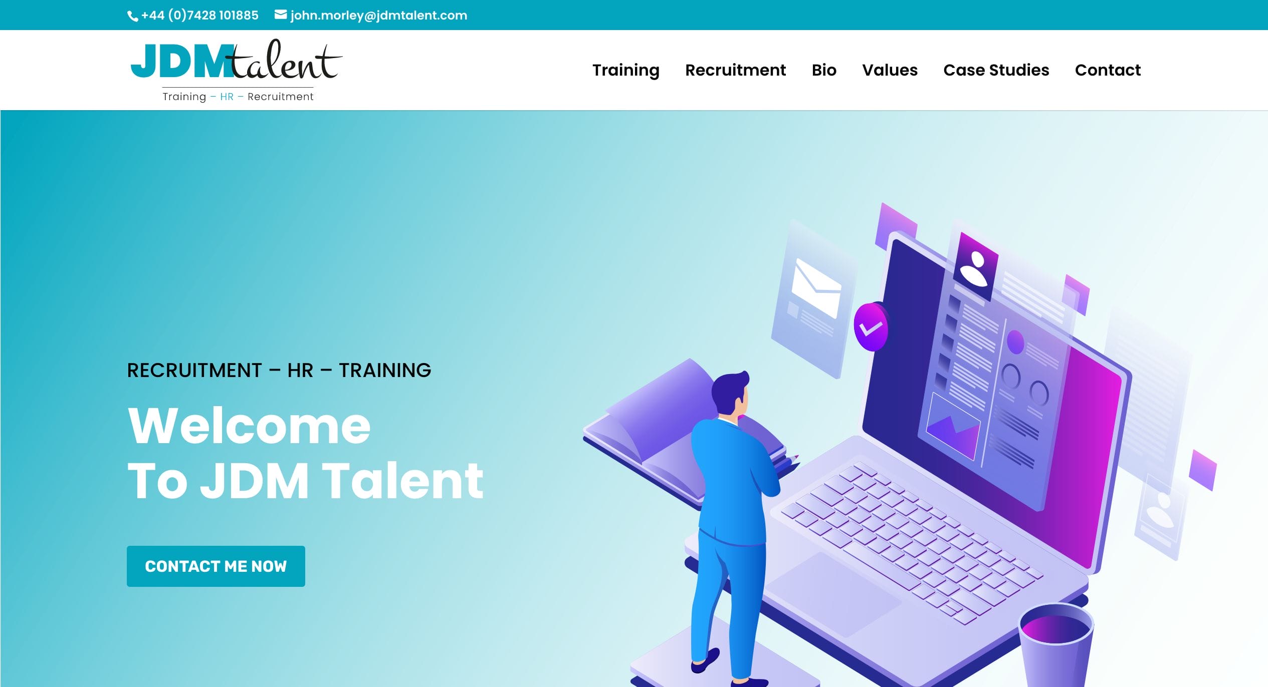 JDM Talent Web Design Example