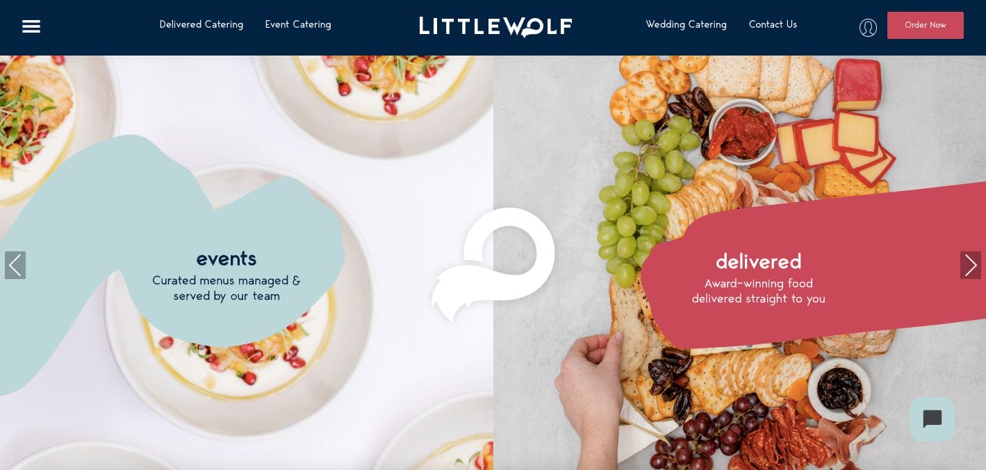 Little Wolf Catering Website Examples