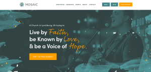 Mosaic Church Website Examples