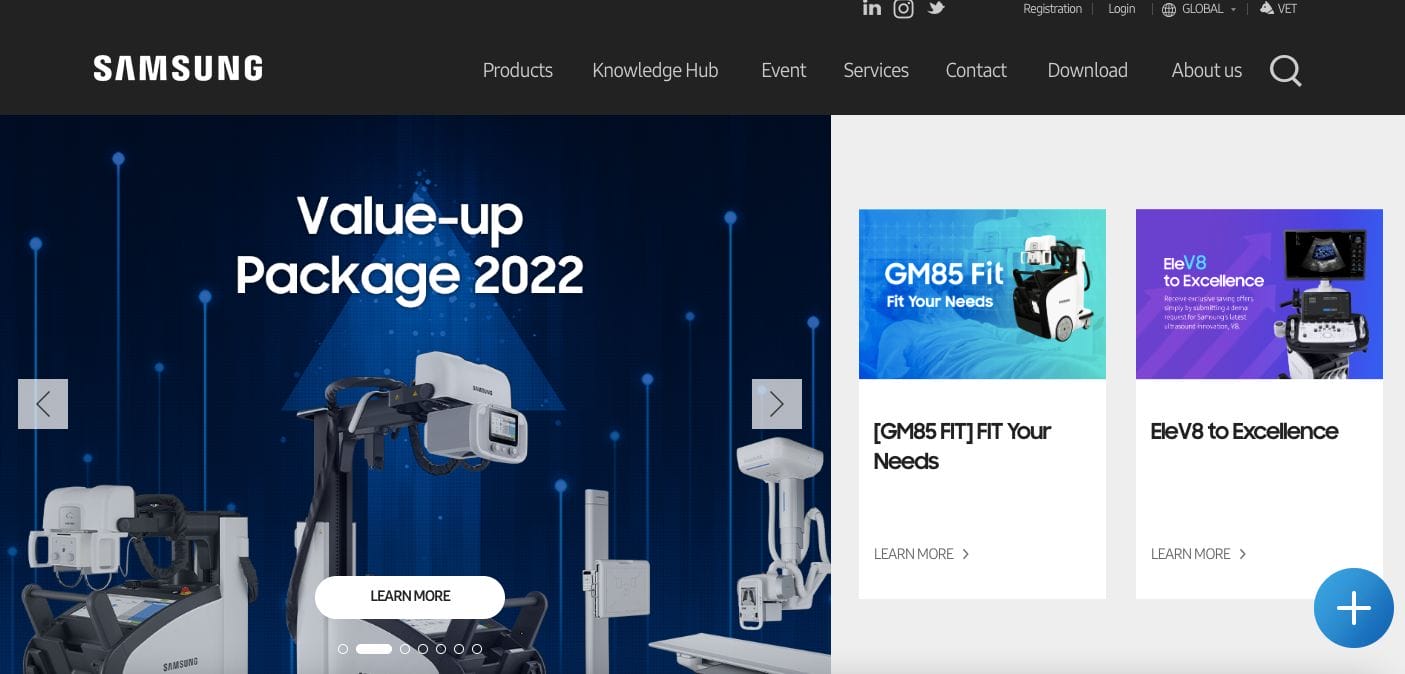 Samsung Biomedical Website