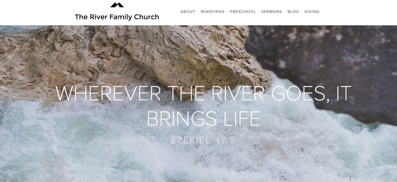 The River Family Church Website Examples