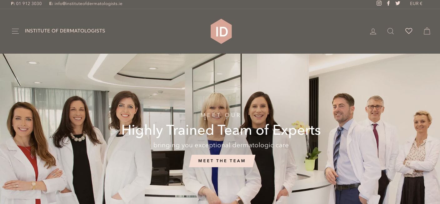 Institute of Dermatologists Dermatologists Website Design Examples