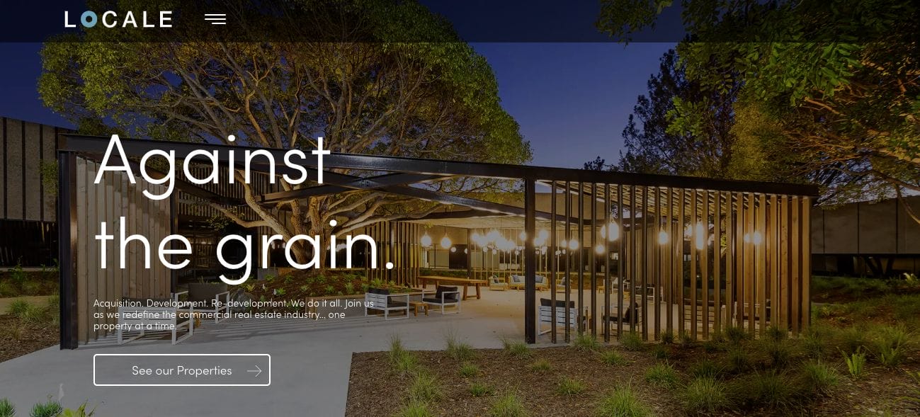 Locale Commercial Real Estate Website Design