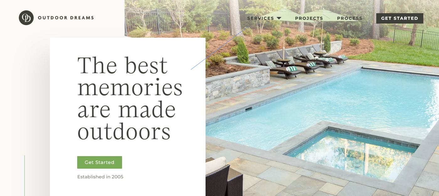 Outdoor Dreams Contractor Website Examples