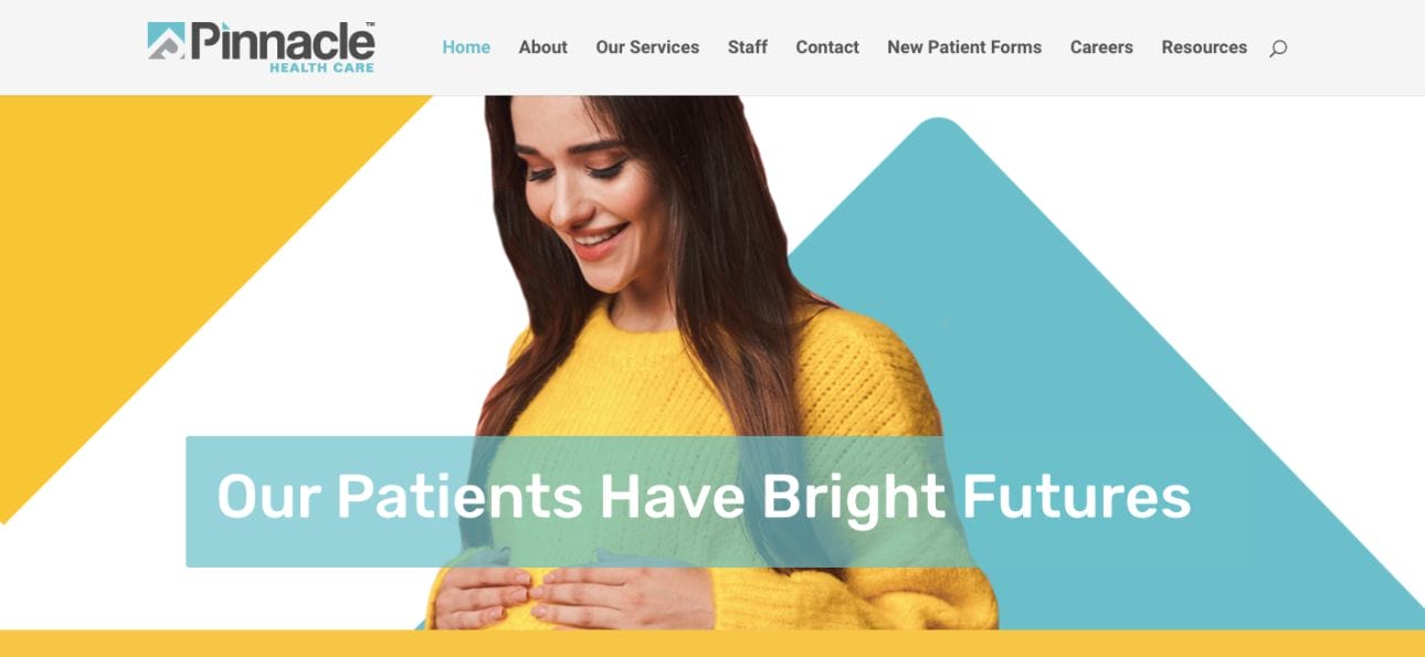 Pinnacle Doctors Website Design Examples