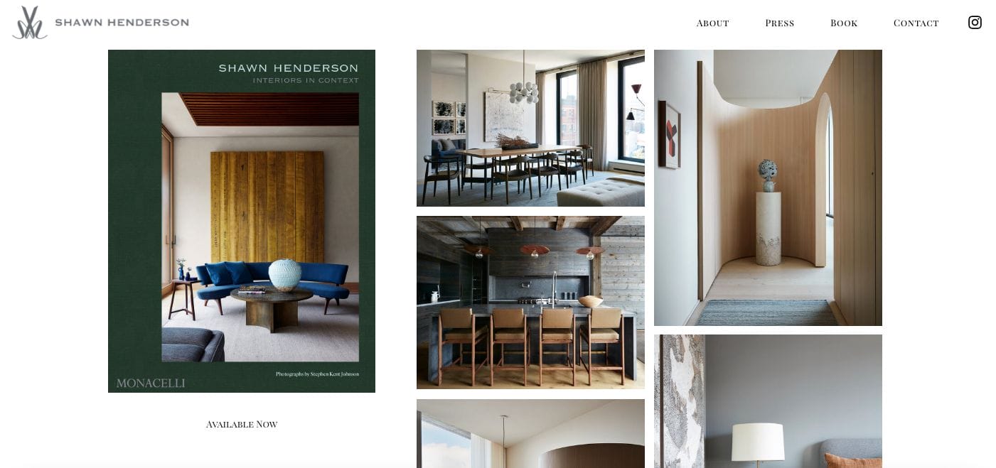 Shawn Henderson Interior Design Website Examples