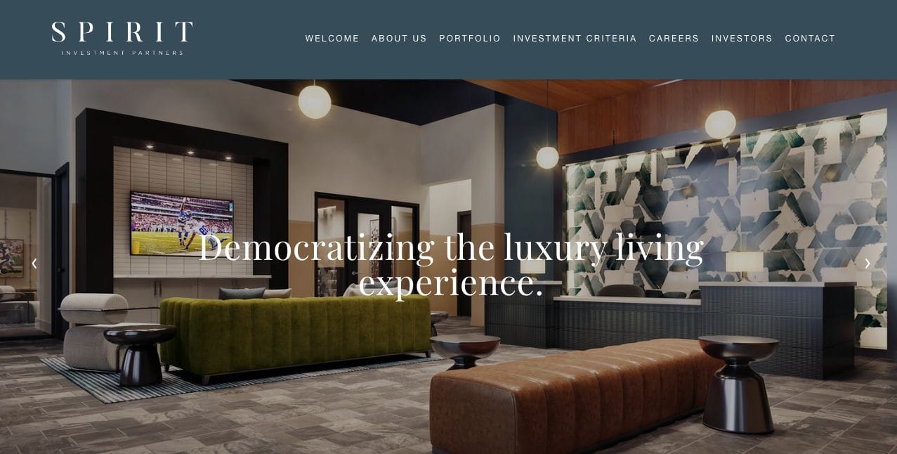 Spirit Investment Commercial Real Estate Website Design Examples