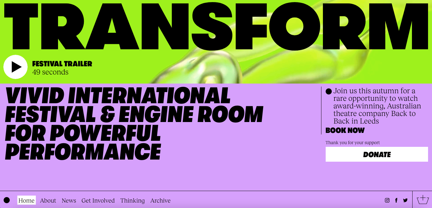 Transform Event Website Design Examples