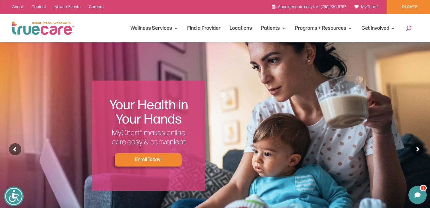 True Care Doctor Website Design