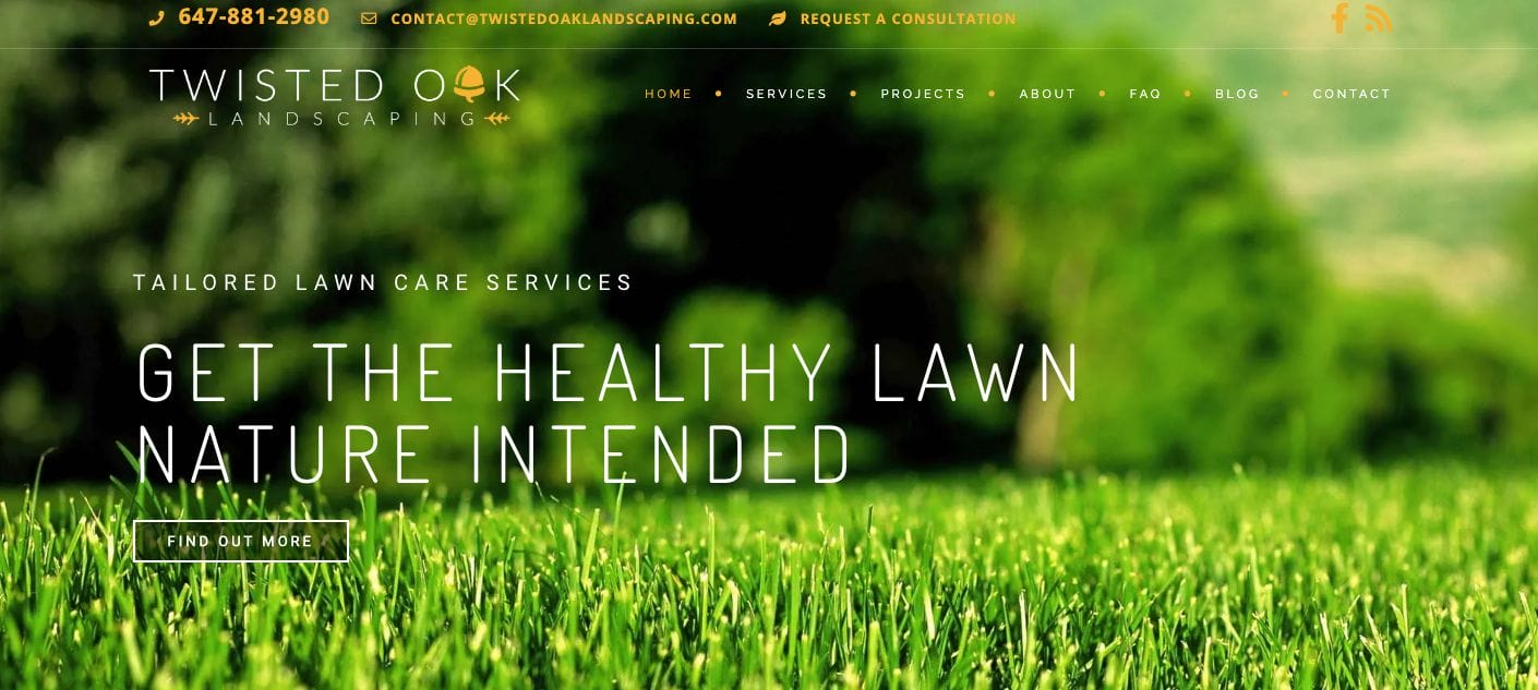 Twisted Oak Website Inspirations