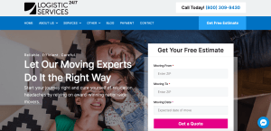 247 Logistics Moving Website Design Examples