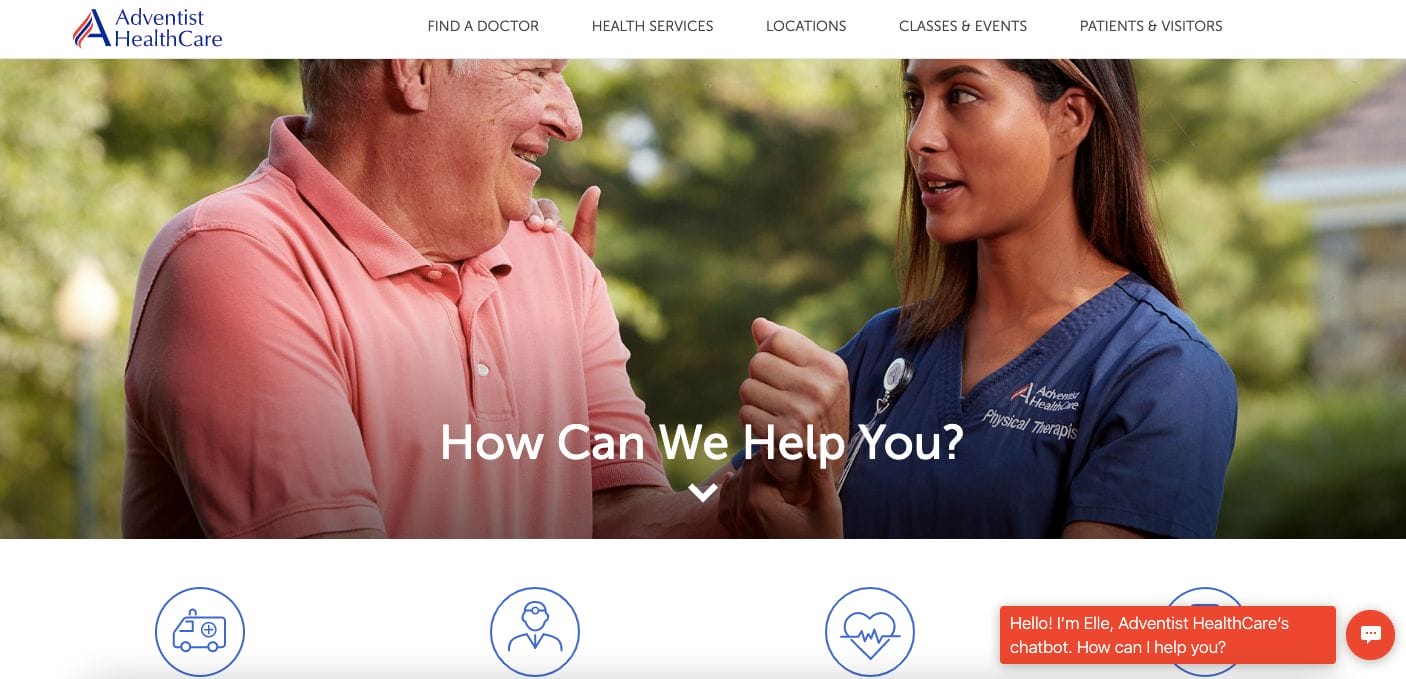 Adventist Medical Website Design Examples