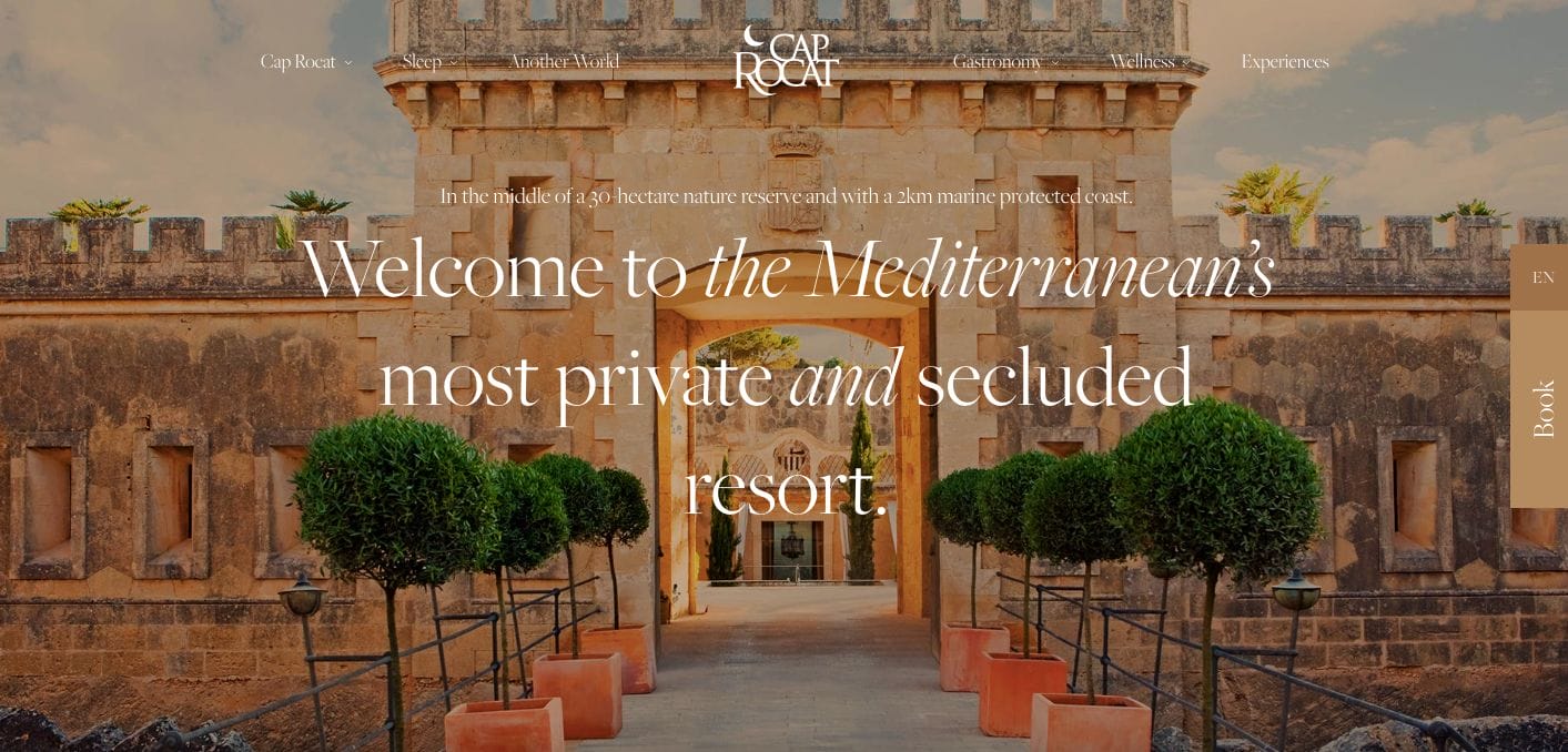 Caprocat Hospitality Website Design Examples