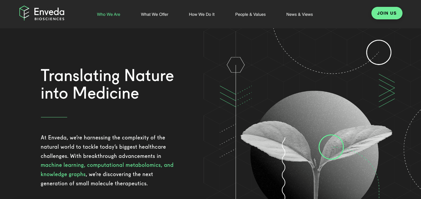 Enveda Biosciences Website Design