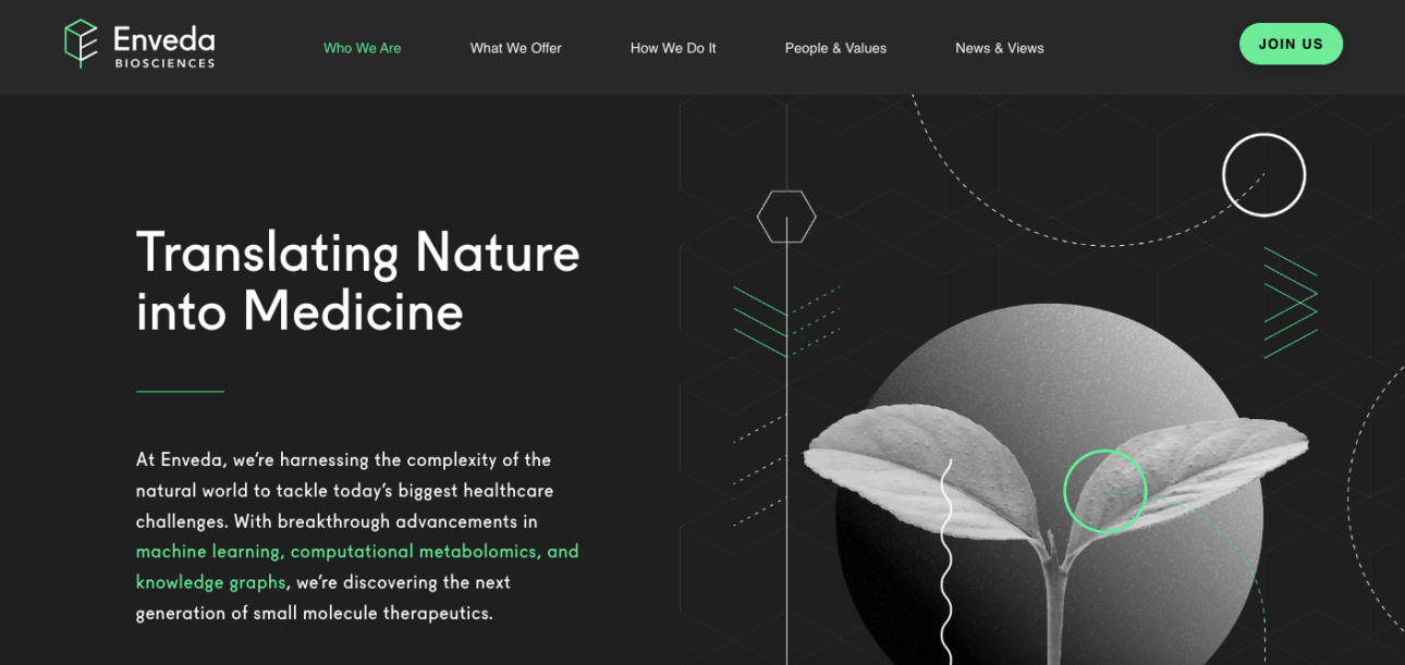 Enveda Biosciences Website Design