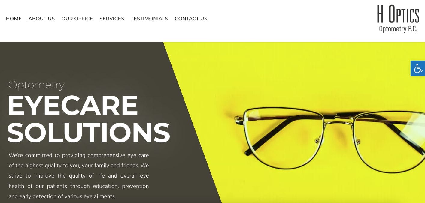 H-Optics Optometry Website Examples