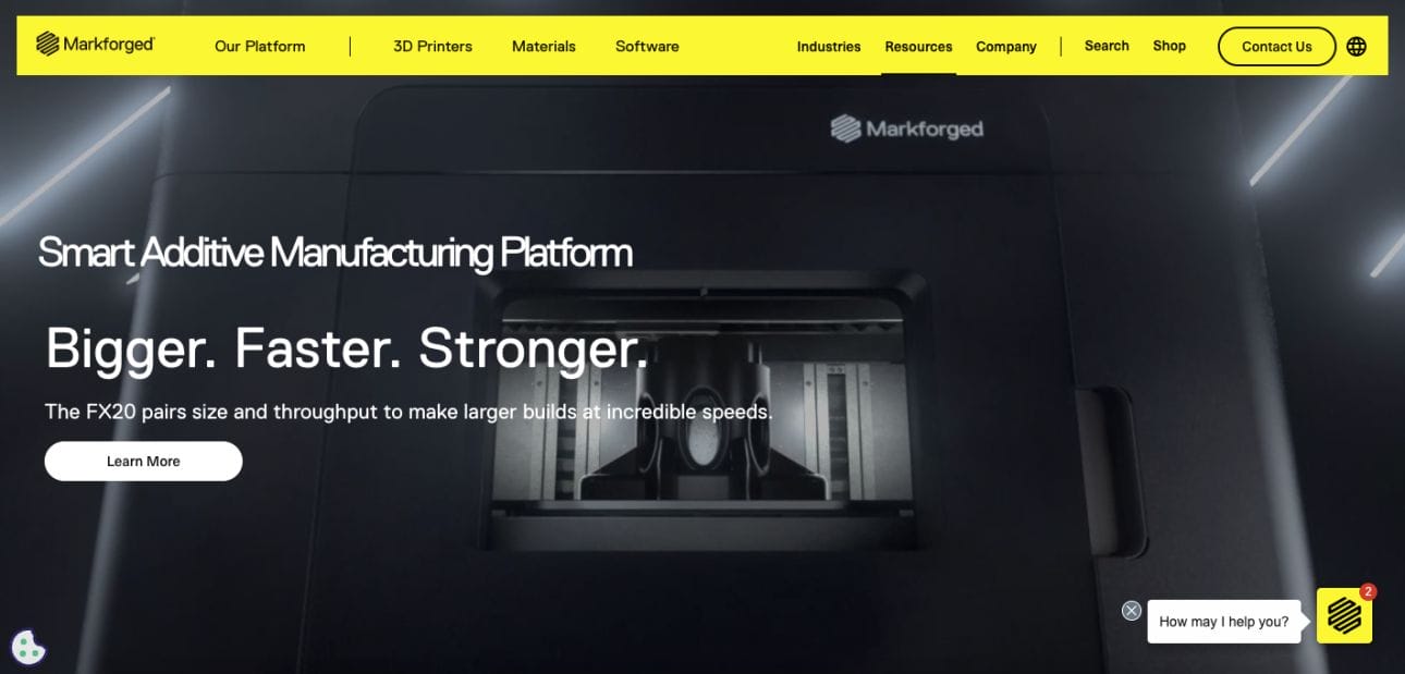 Markforgered Website Design