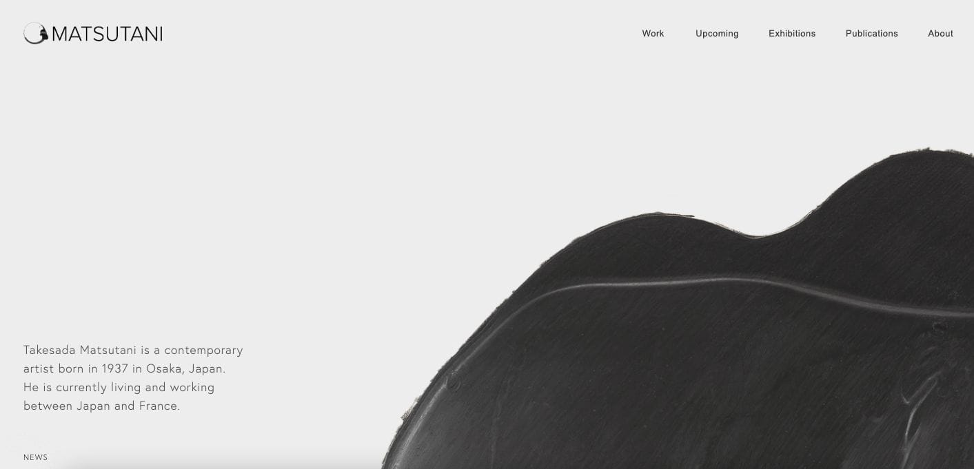 Matsutani Painting Website Design Examples