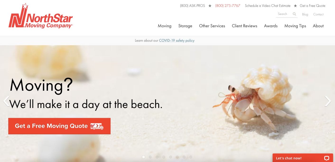 North Star Moving Website Design Examples