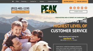 Peak Heating HVAC Website Examples