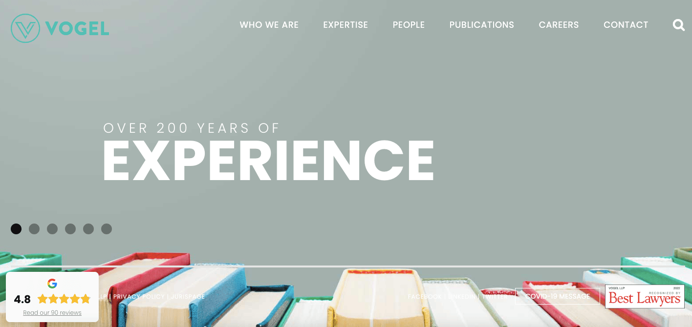 Vogel Law Firm Website Examples