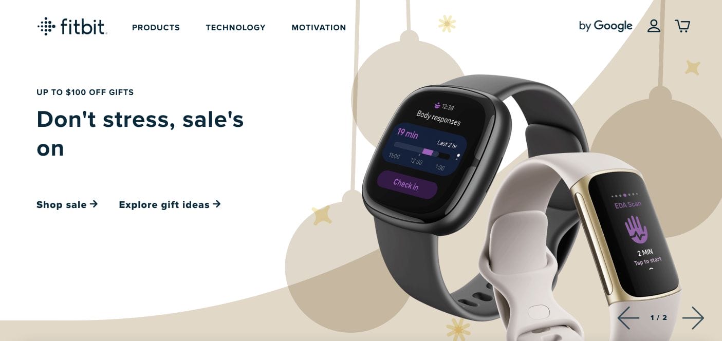 Fitbit Tech Company Website Inspirations