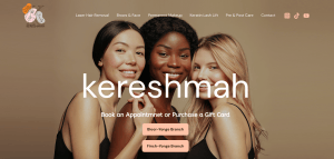 Kereshmah Eyebrow Business Website Examples