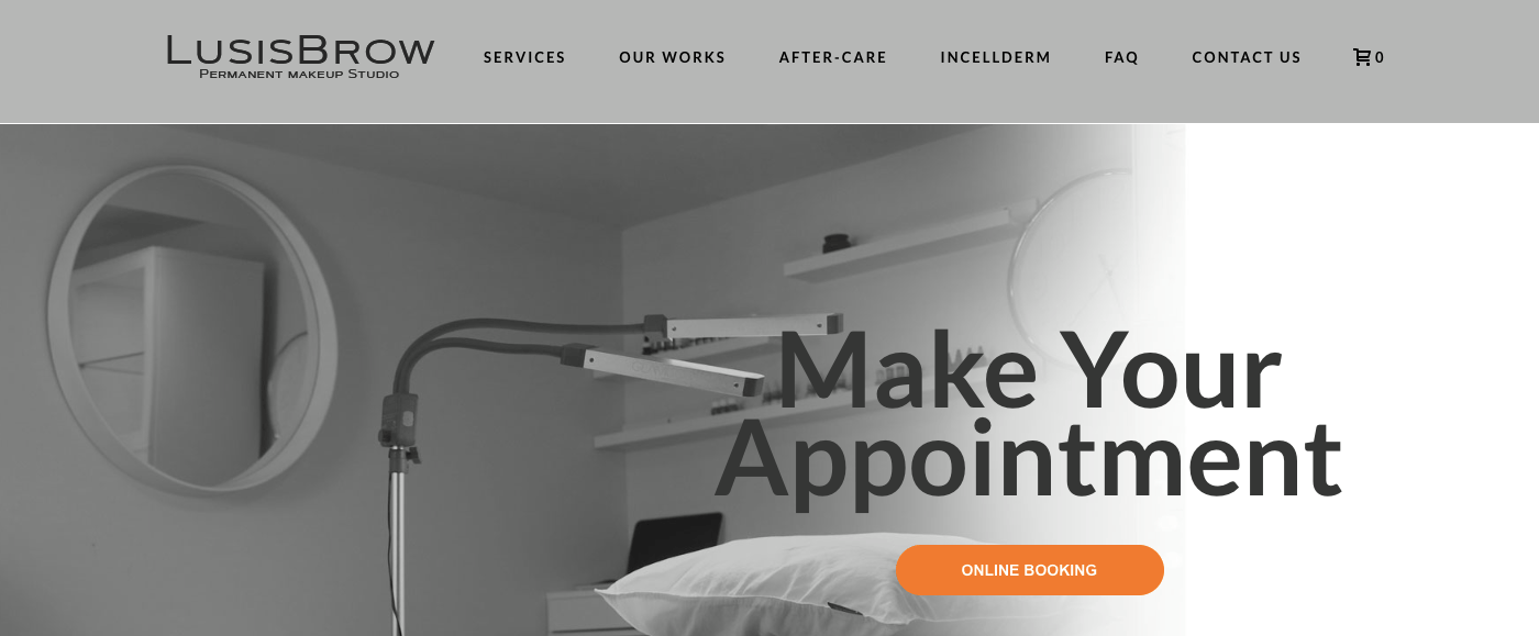 Lusis Eyebrow Business Website Examples