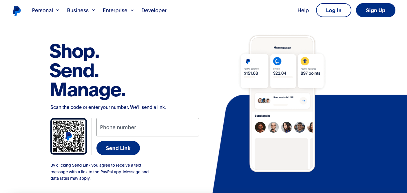 Paypal Tech Company Website Examples