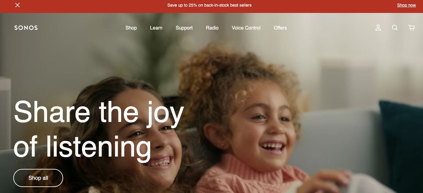 Sonos Tech Company Website Examples