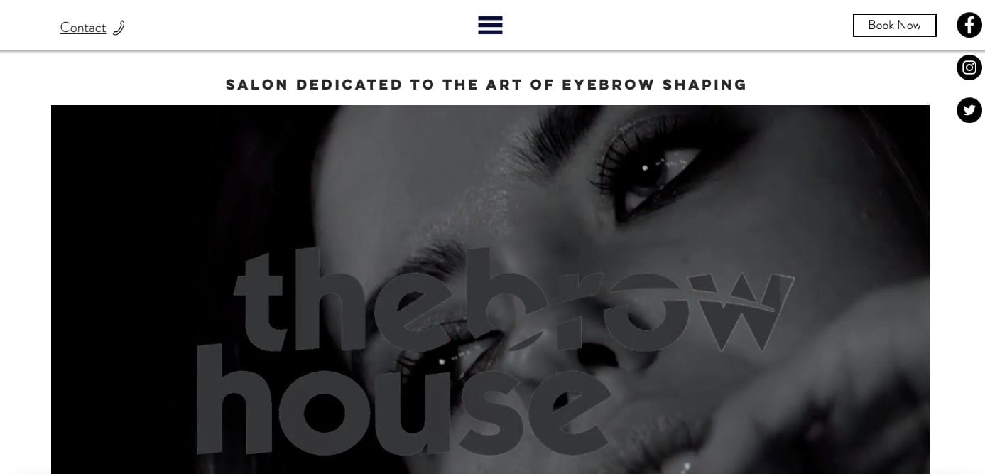 The Brow House Eyebrow Business Website Examples