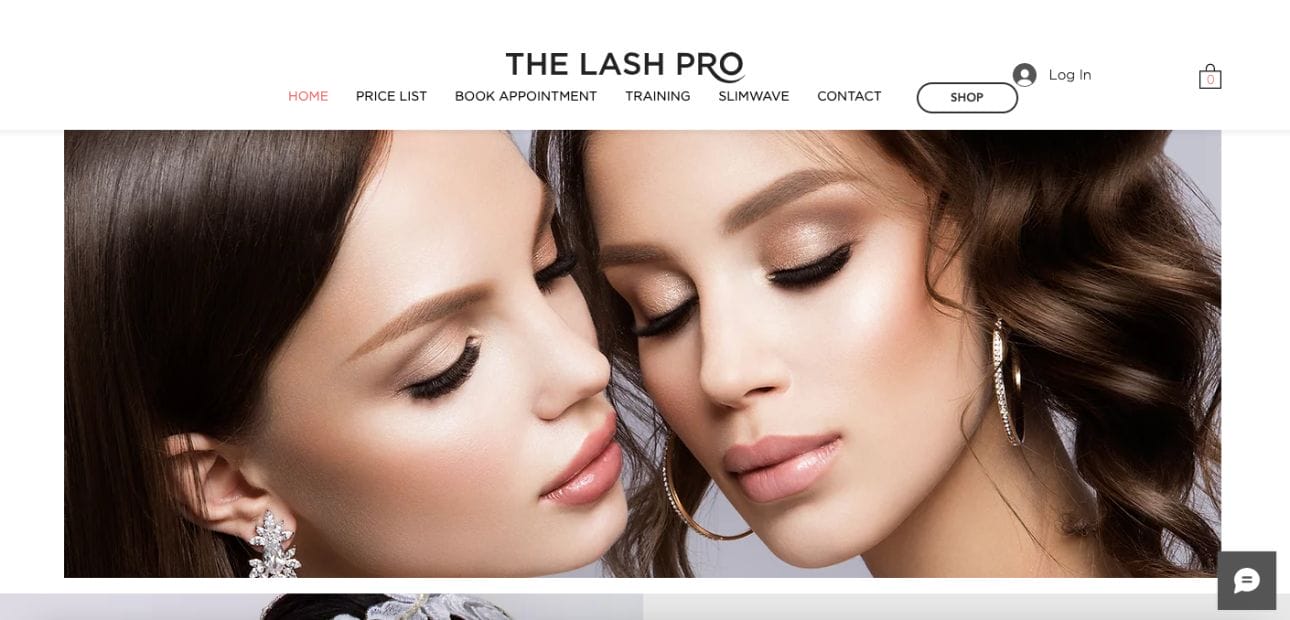 The Lash Pro Eyelash Business Website Design Examples