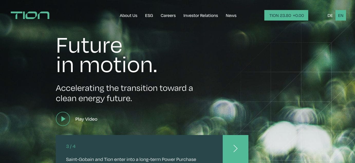 Tion Technology Web Design Ideas