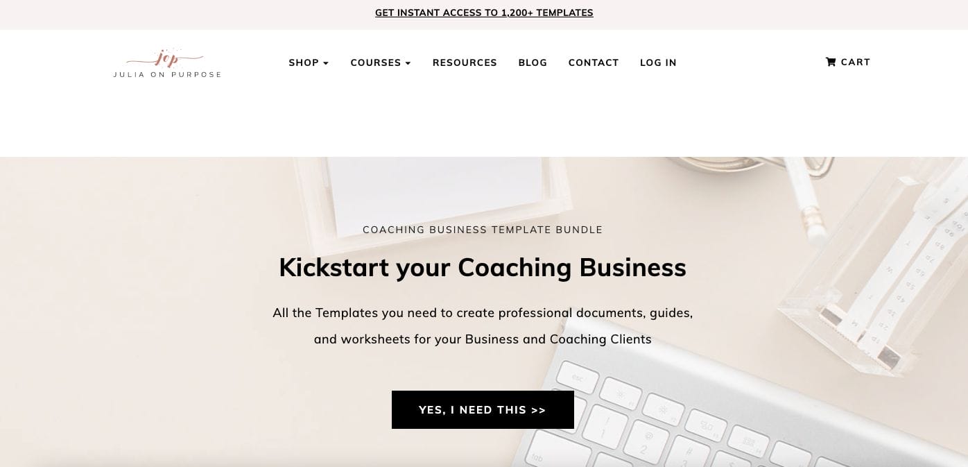 Julia On Purpose Social Media Templates