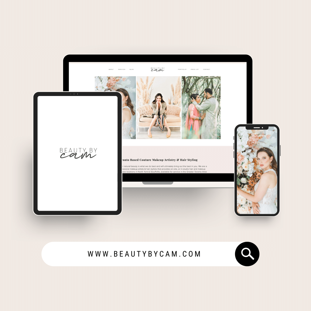 beauty makeup artist web design and branding