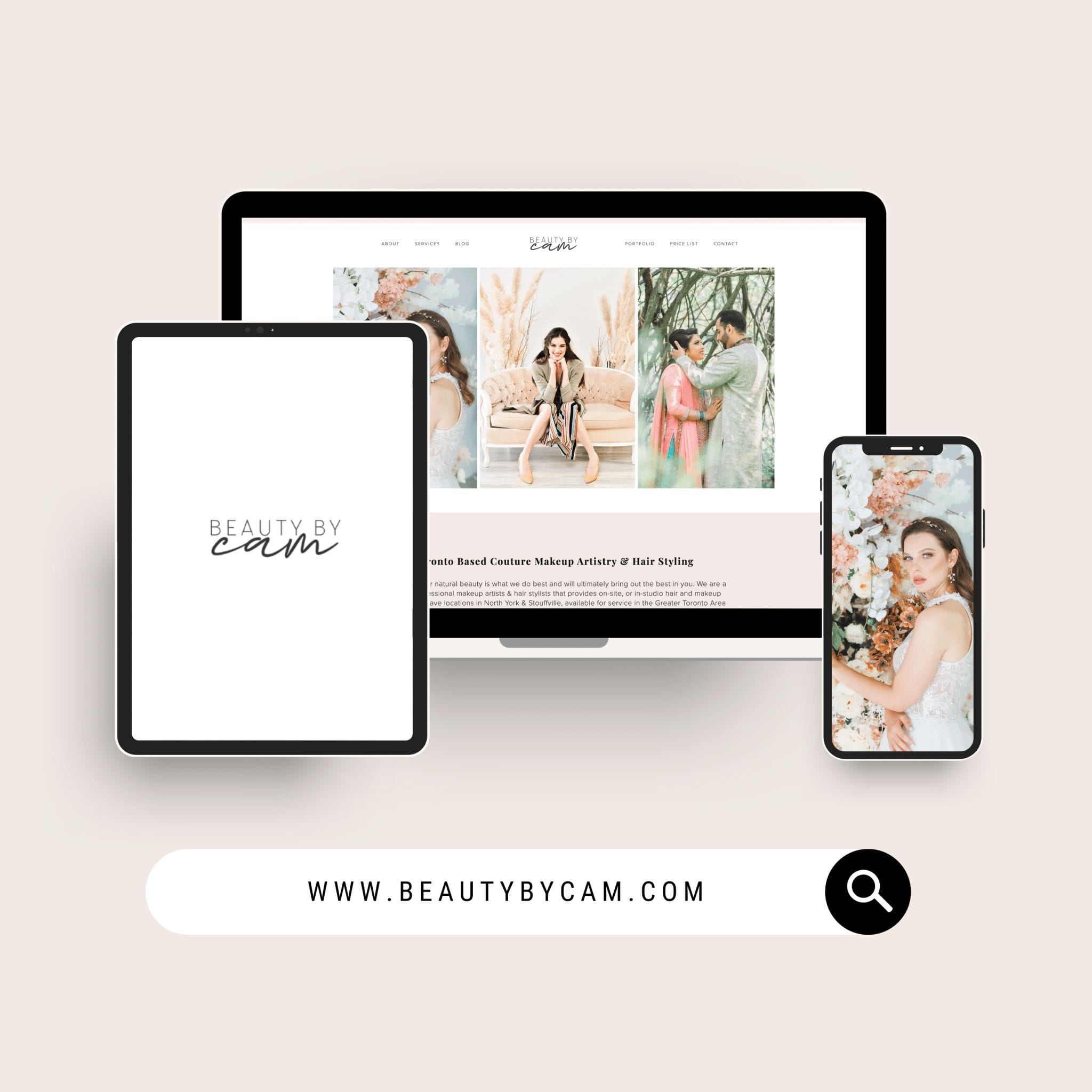 beauty makeup artist web design and branding